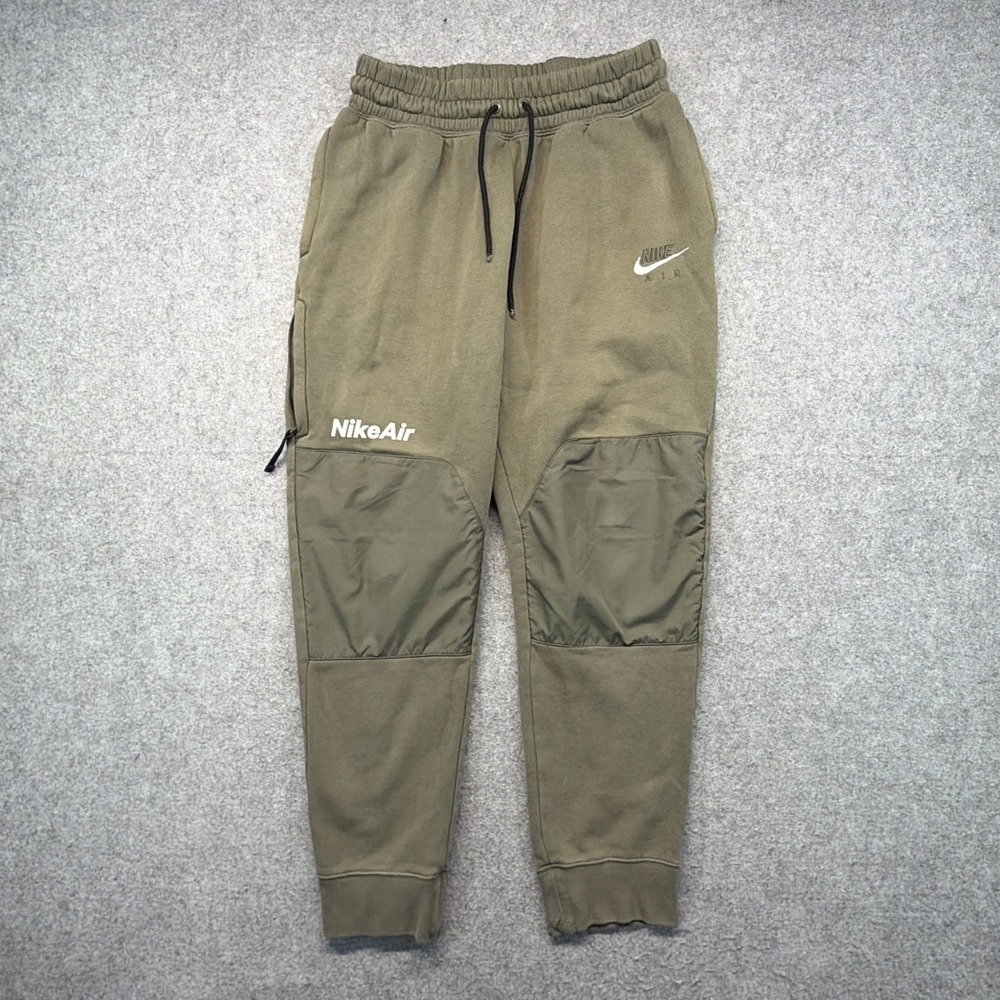 Nike Air Block Logo Mens Joggers CU4141 Green Size Medium